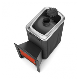 Дровяная печь для бани TMF Ангара 2012 Carbon Витра ЗК антрацит